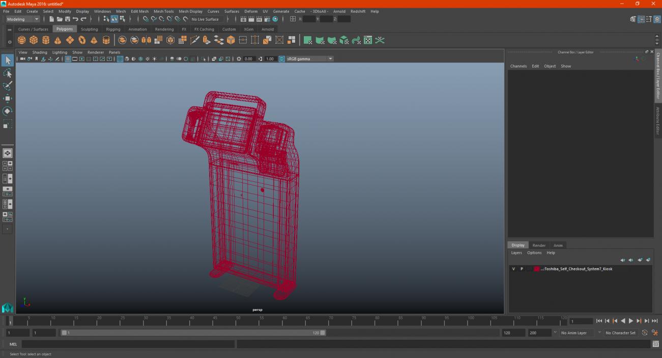 3D model Toshiba Self Checkout System7 Kiosk