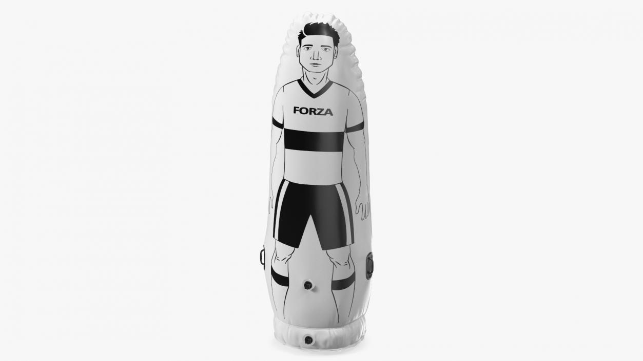 3D Portable Air Soccer Dummy Junior White model