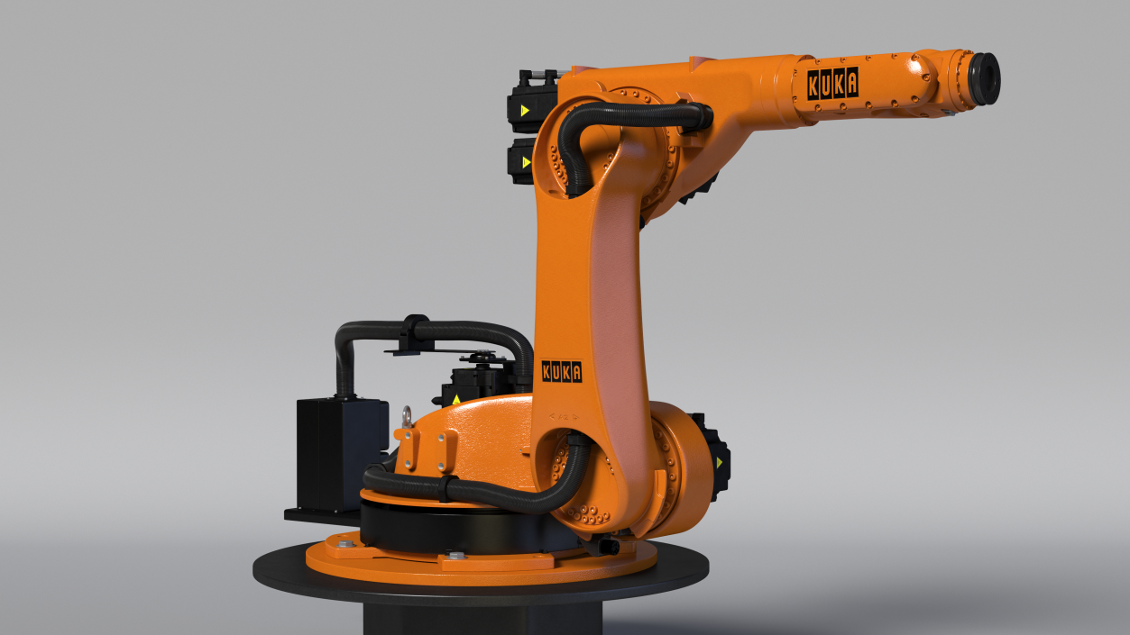 Industrial Robot Arm Kuka KR 60-4 on Stand 3D