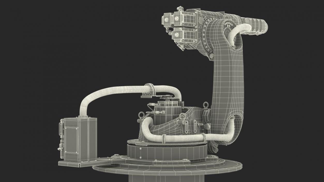 Industrial Robot Arm Kuka KR 60-4 on Stand 3D