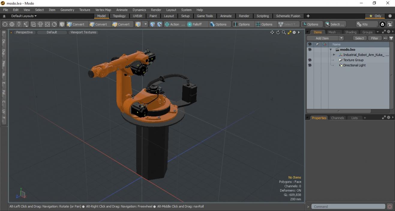 Industrial Robot Arm Kuka KR 60-4 on Stand 3D