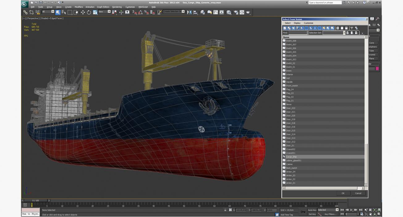 Sea Cargo Ship Generic 3D