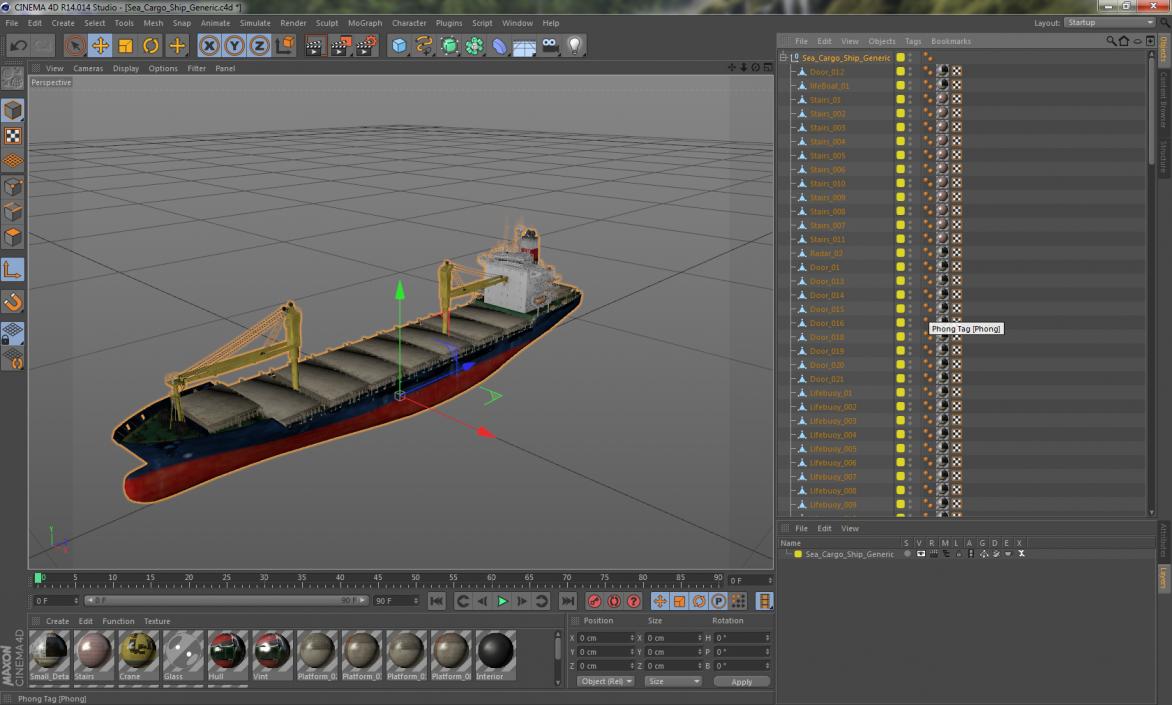 Sea Cargo Ship Generic 3D