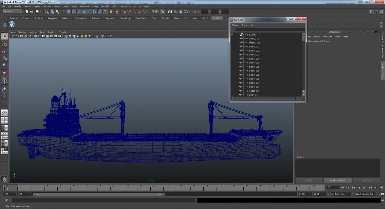 Sea Cargo Ship Generic 3D