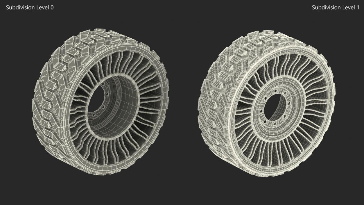 3D Airless Tire Michelin All Terrain model