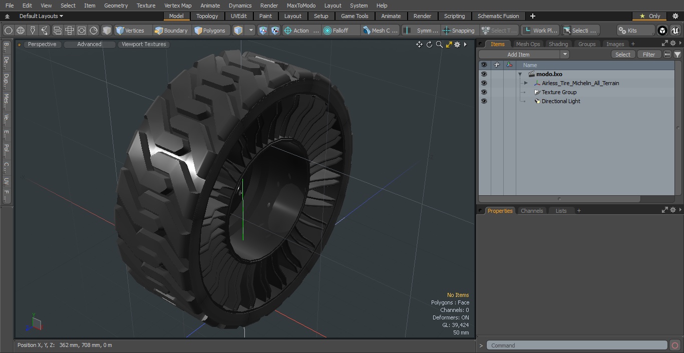 3D Airless Tire Michelin All Terrain model