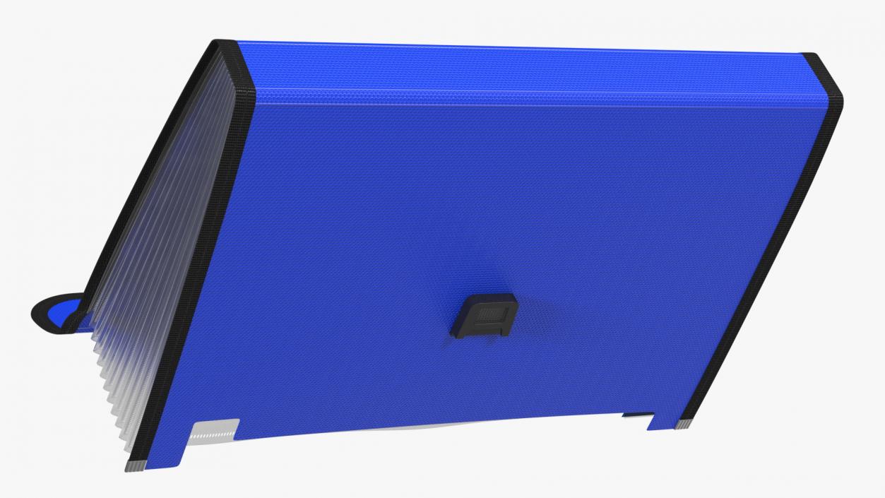 3D Expanding File Folder Blue Open