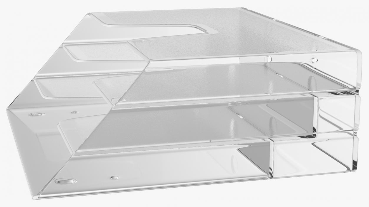 3D Horizontal Folder Organizer Triple File Transparent