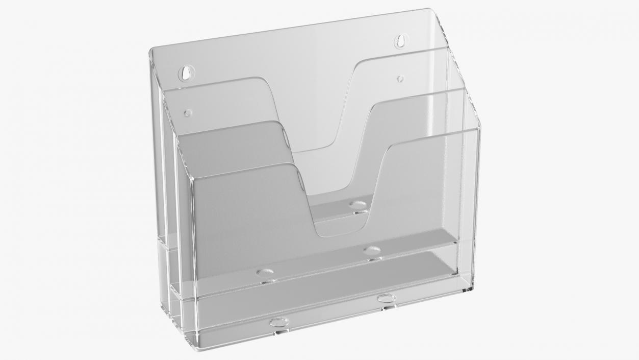 3D Horizontal Folder Organizer Triple File Transparent