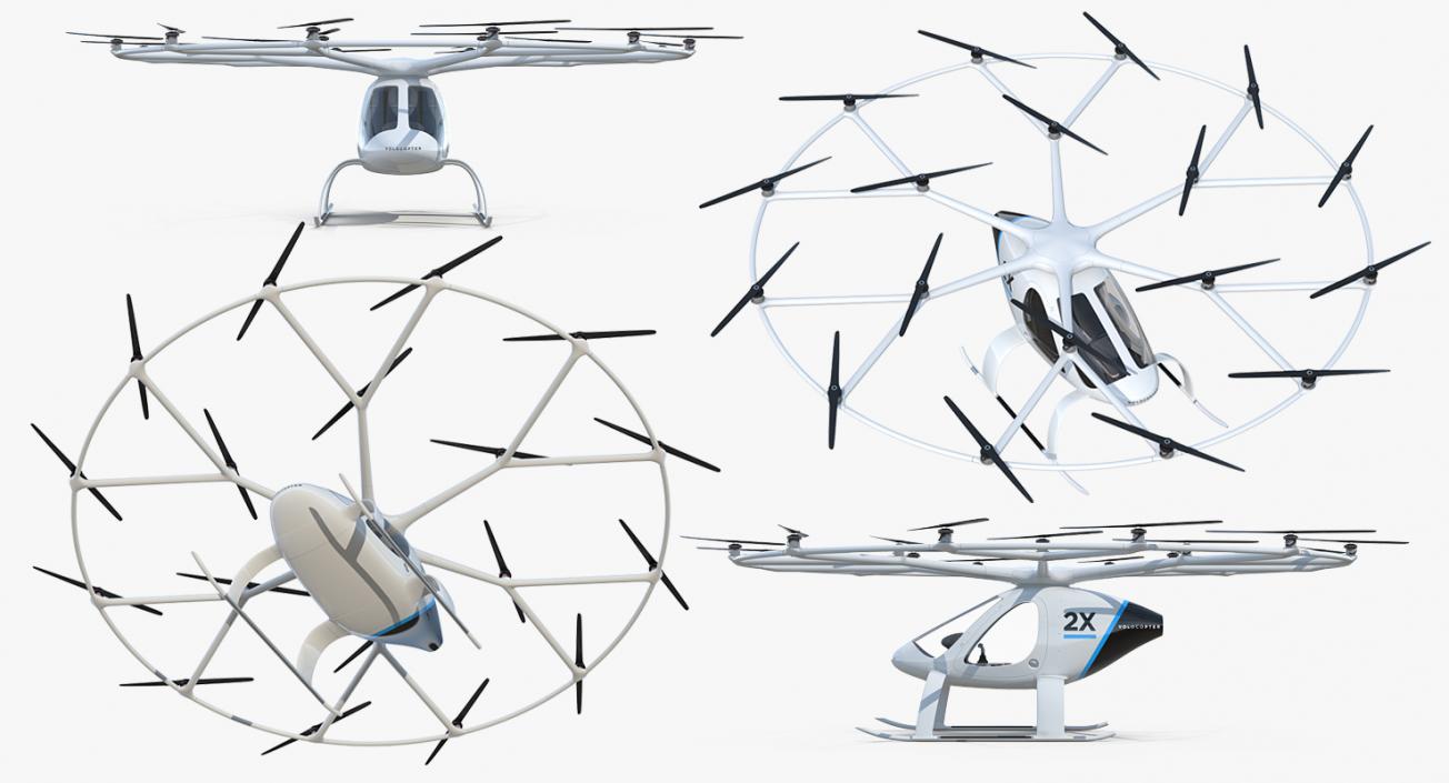 3D model Volocopter 2X Rigged