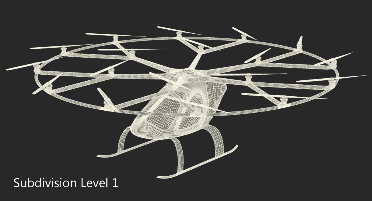 3D model Volocopter 2X Rigged