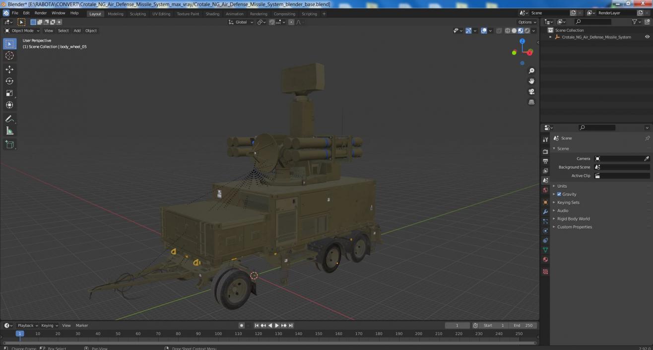 Crotale NG Air Defense Missile System 3D