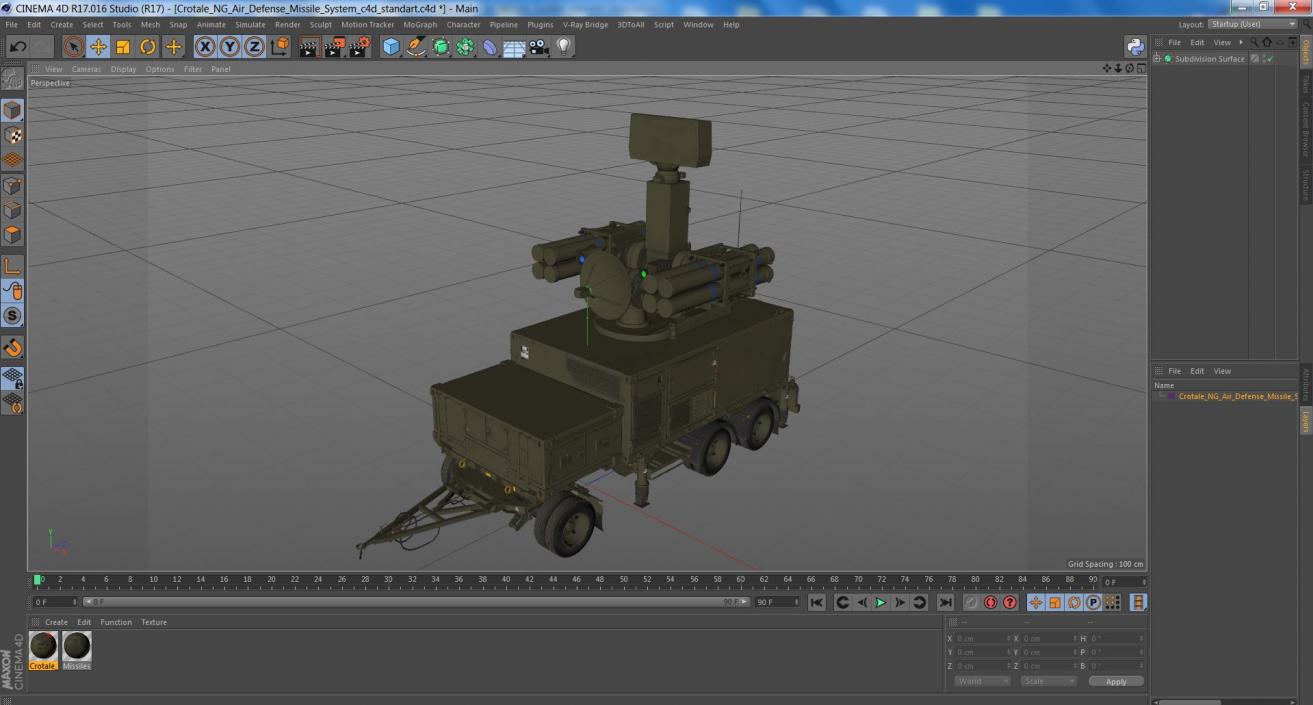 Crotale NG Air Defense Missile System 3D