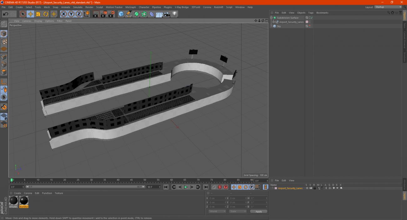 Airport Security Lanes 3D