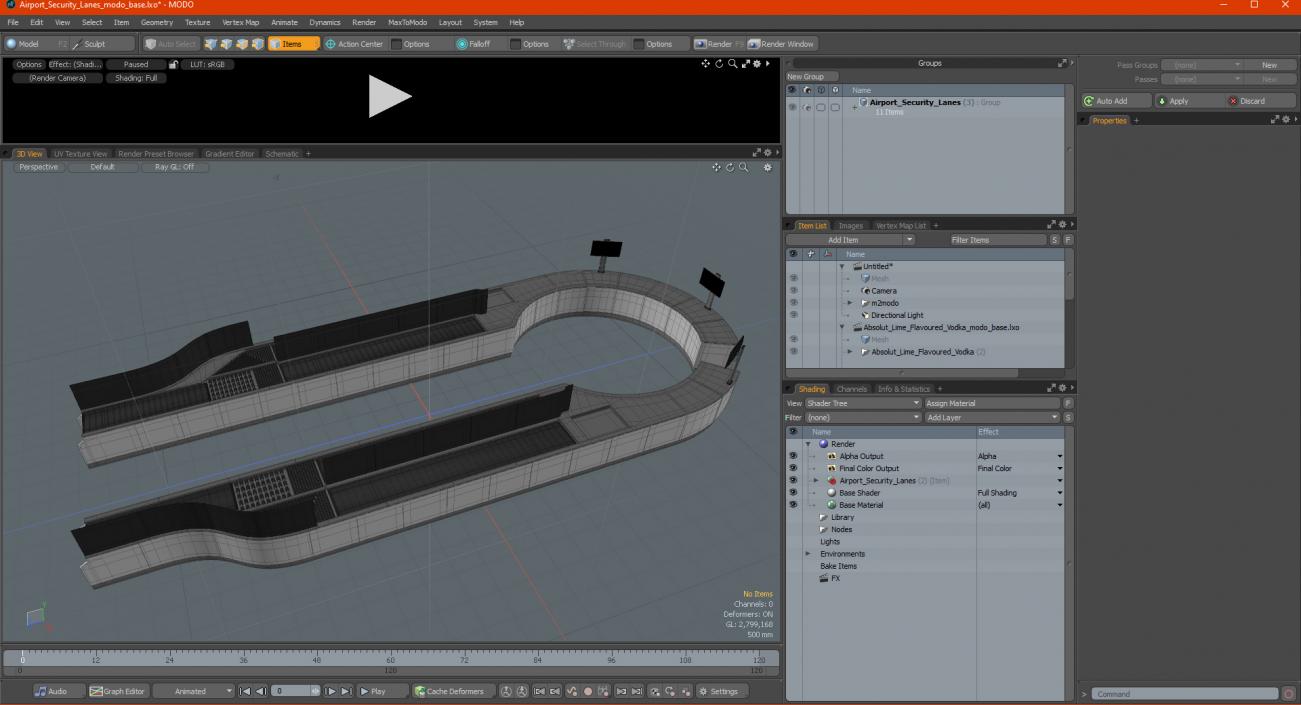 Airport Security Lanes 3D