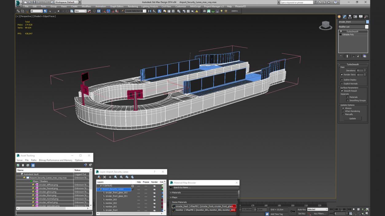 Airport Security Lanes 3D