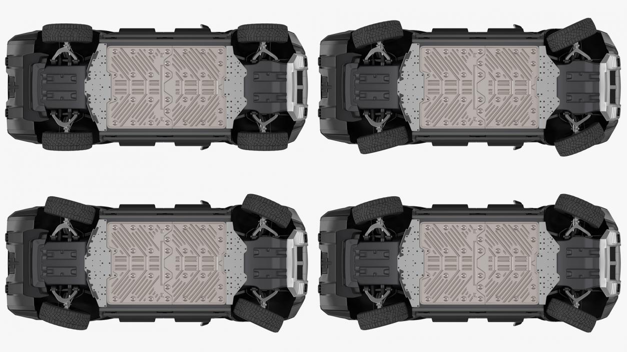 3D GMC Hummer EV Pickup Truck SUT Black Rigged model