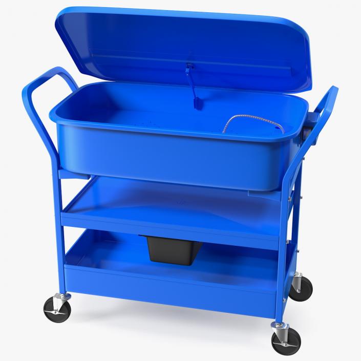 Mobile Parts Washer Cart 3D model