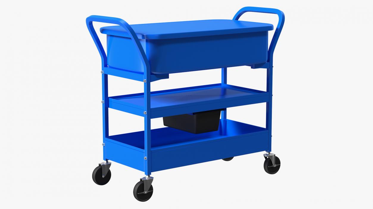 Mobile Parts Washer Cart 3D model