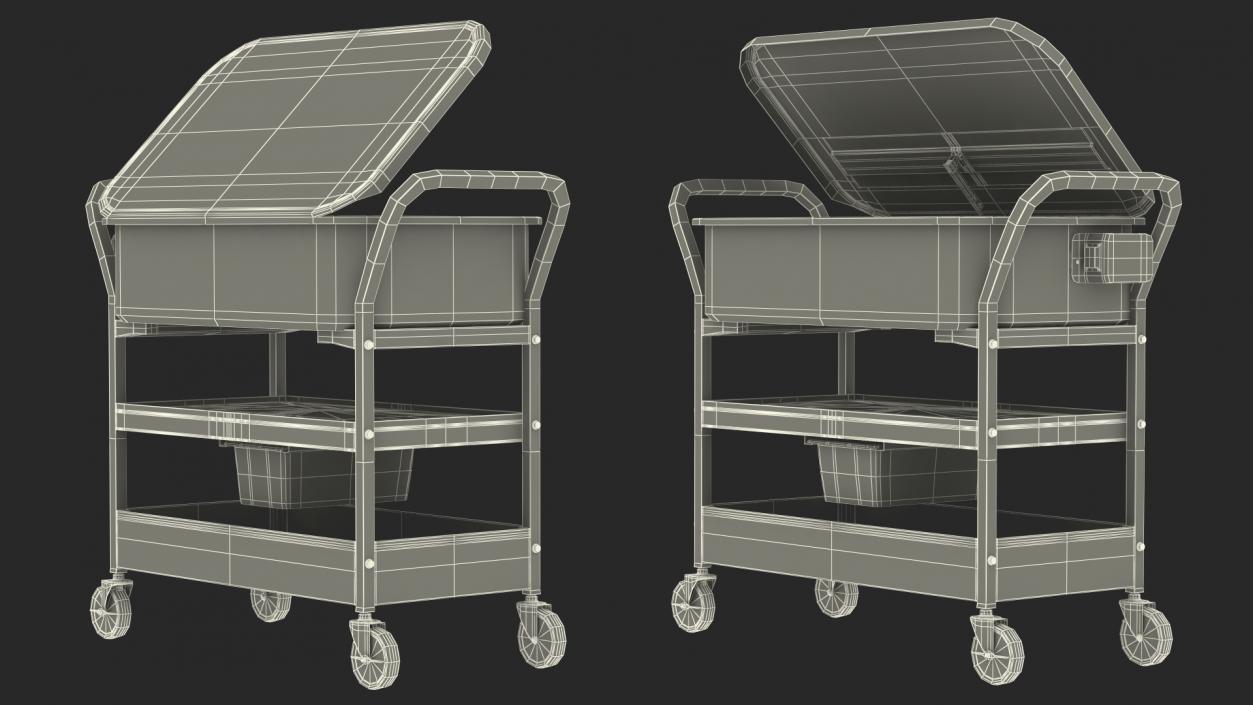 Mobile Parts Washer Cart 3D model