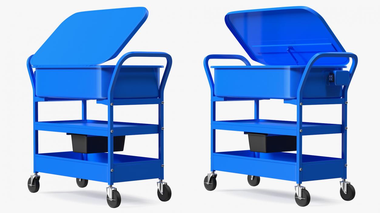 Mobile Parts Washer Cart 3D model