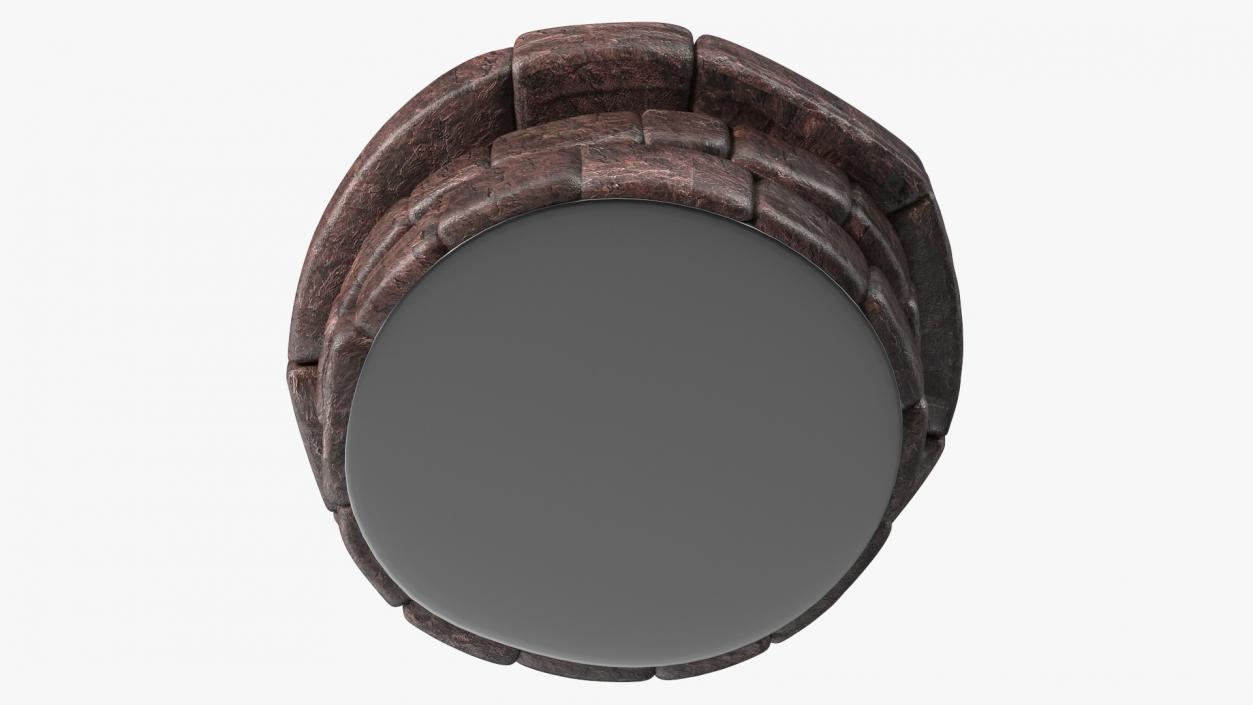 3D Round Stone Fire Pit Table