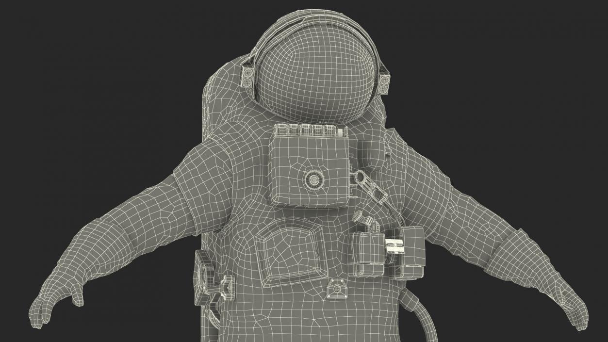 3D Russian Astronaut Spacesuit Orlan MK