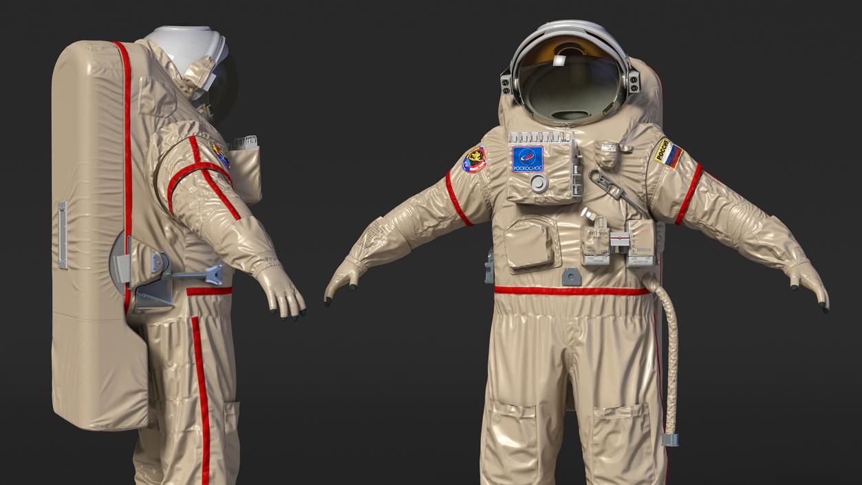 3D Russian Astronaut Spacesuit Orlan MK