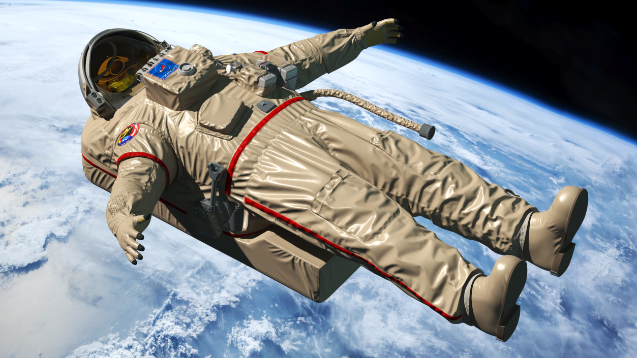 3D Russian Astronaut Spacesuit Orlan MK