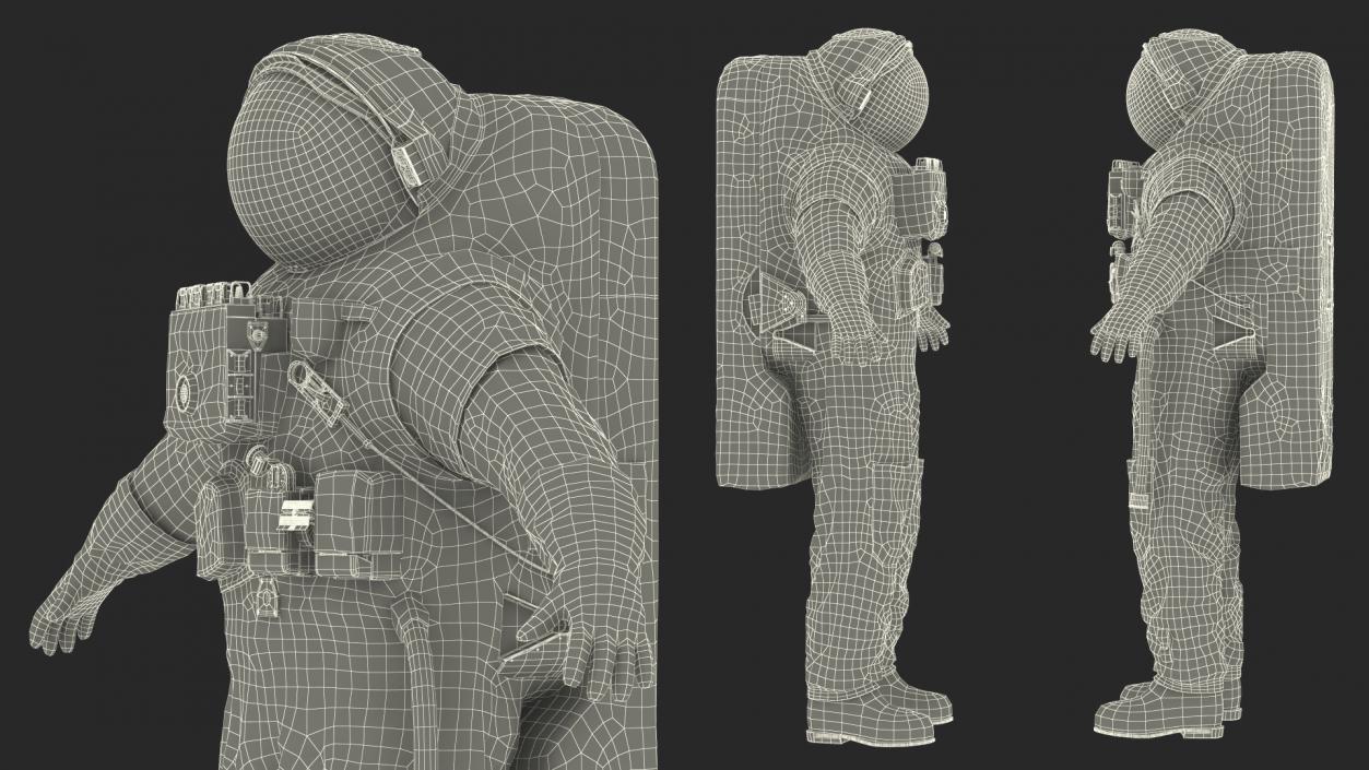 3D Russian Astronaut Spacesuit Orlan MK