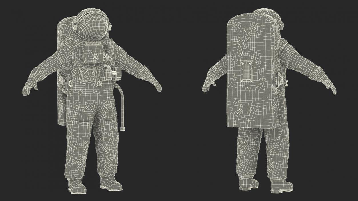 3D Russian Astronaut Spacesuit Orlan MK