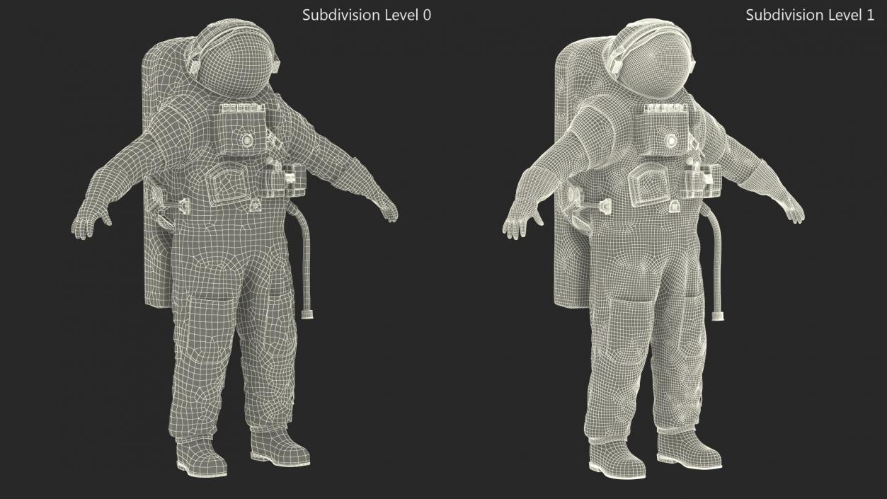 3D Russian Astronaut Spacesuit Orlan MK