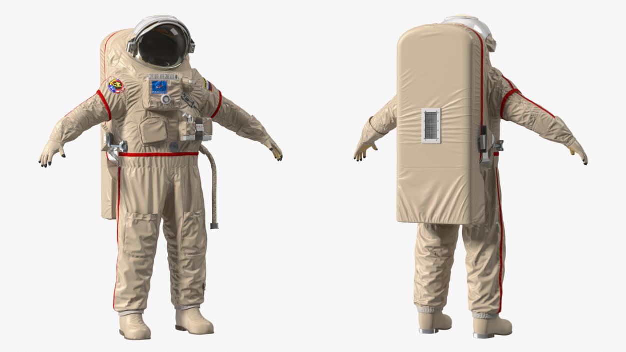 3D Russian Astronaut Spacesuit Orlan MK