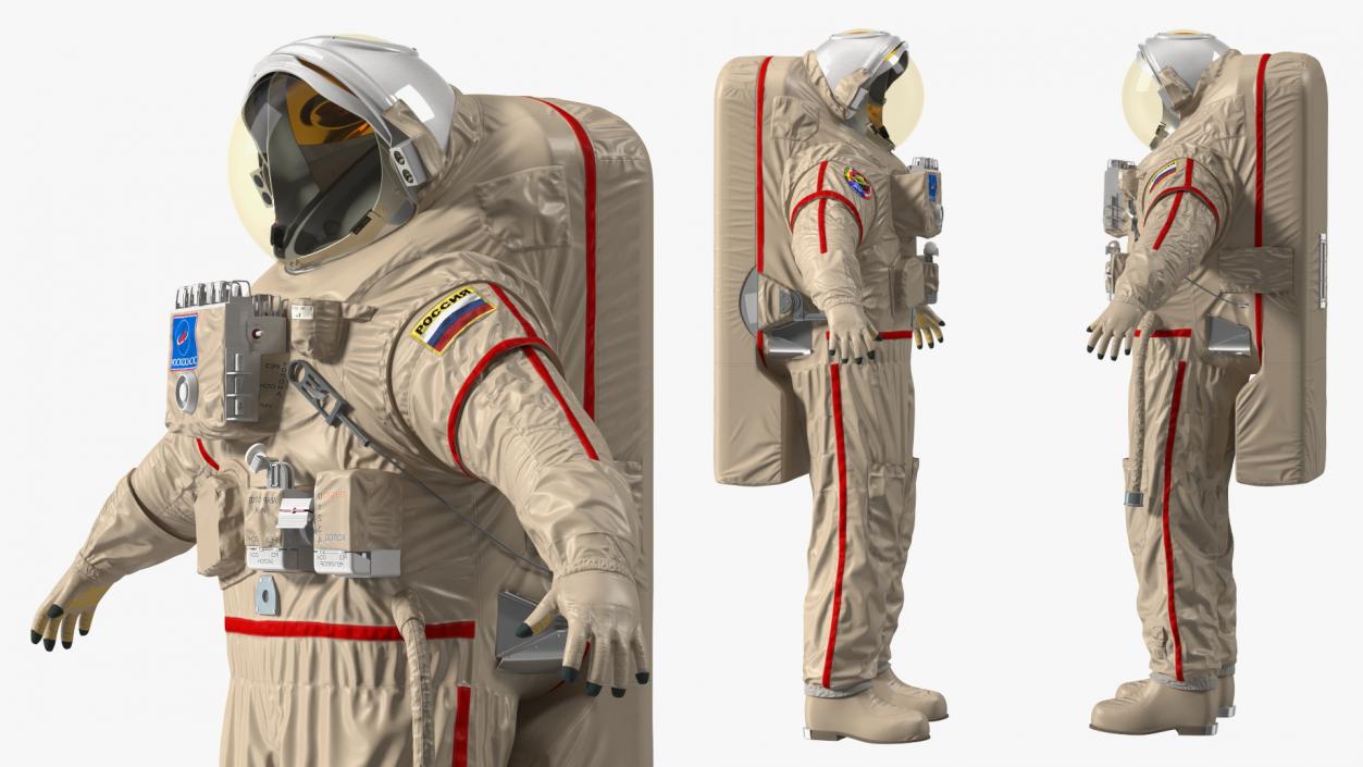 3D Russian Astronaut Spacesuit Orlan MK