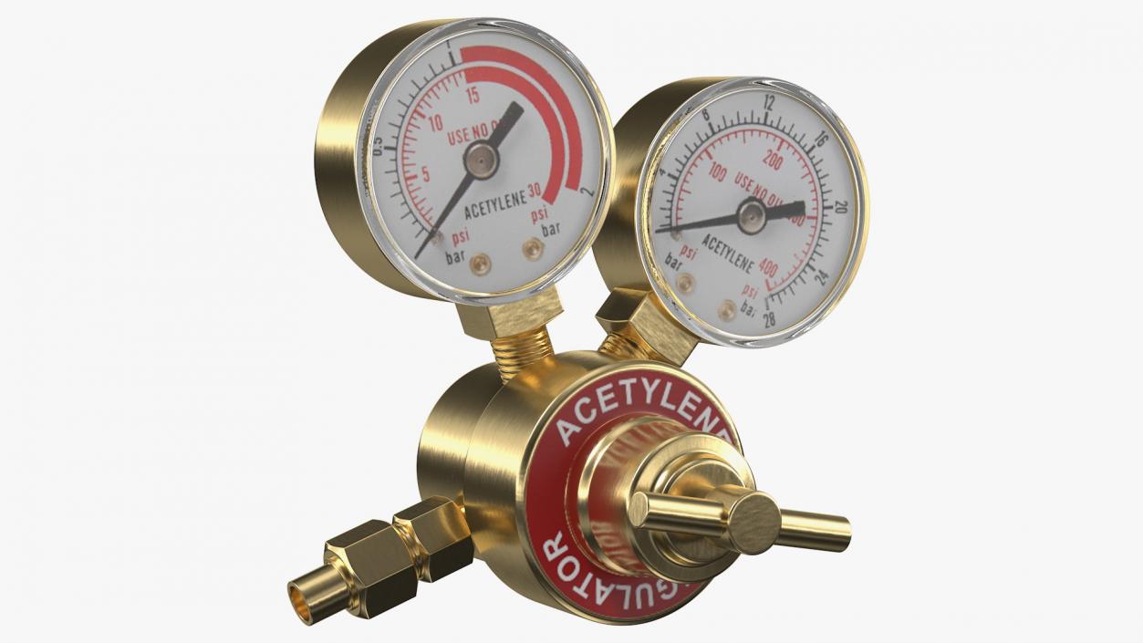 Dual Gauge Acetylene Regulator for Welding 3D