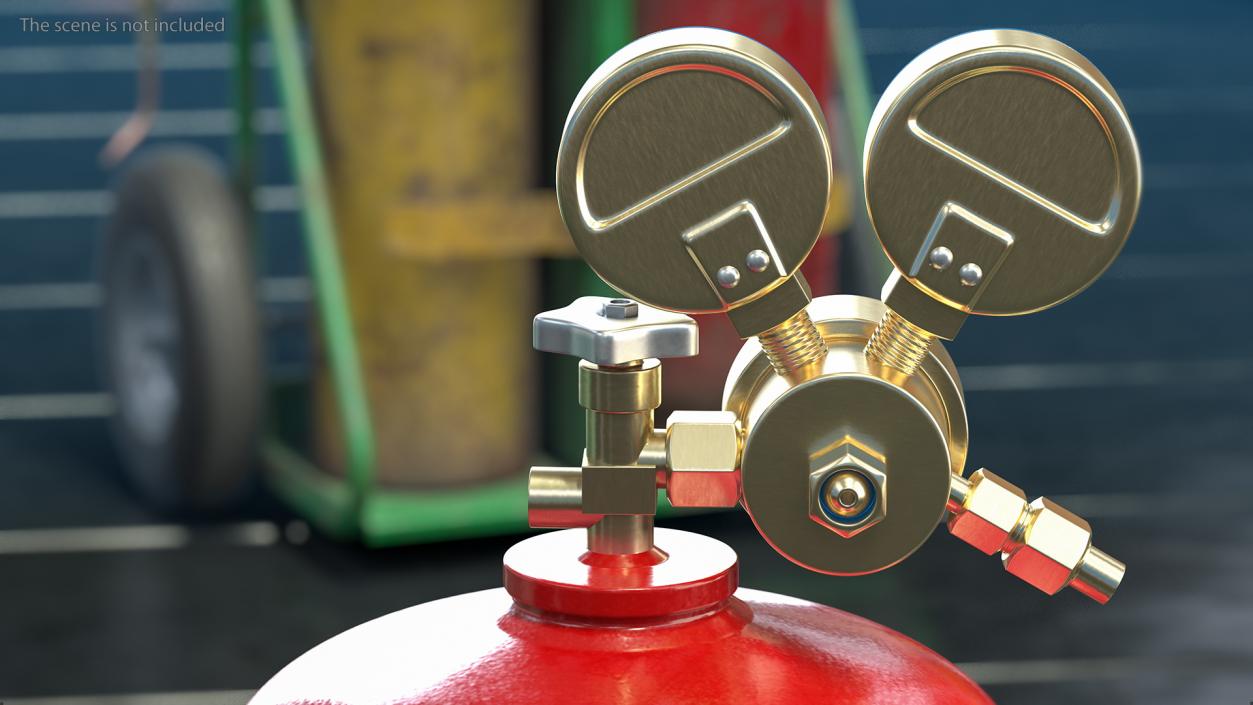 Dual Gauge Acetylene Regulator for Welding 3D