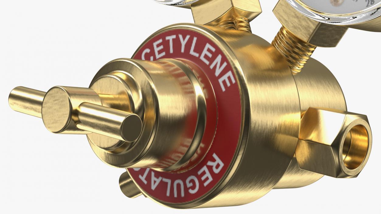 Dual Gauge Acetylene Regulator for Welding 3D