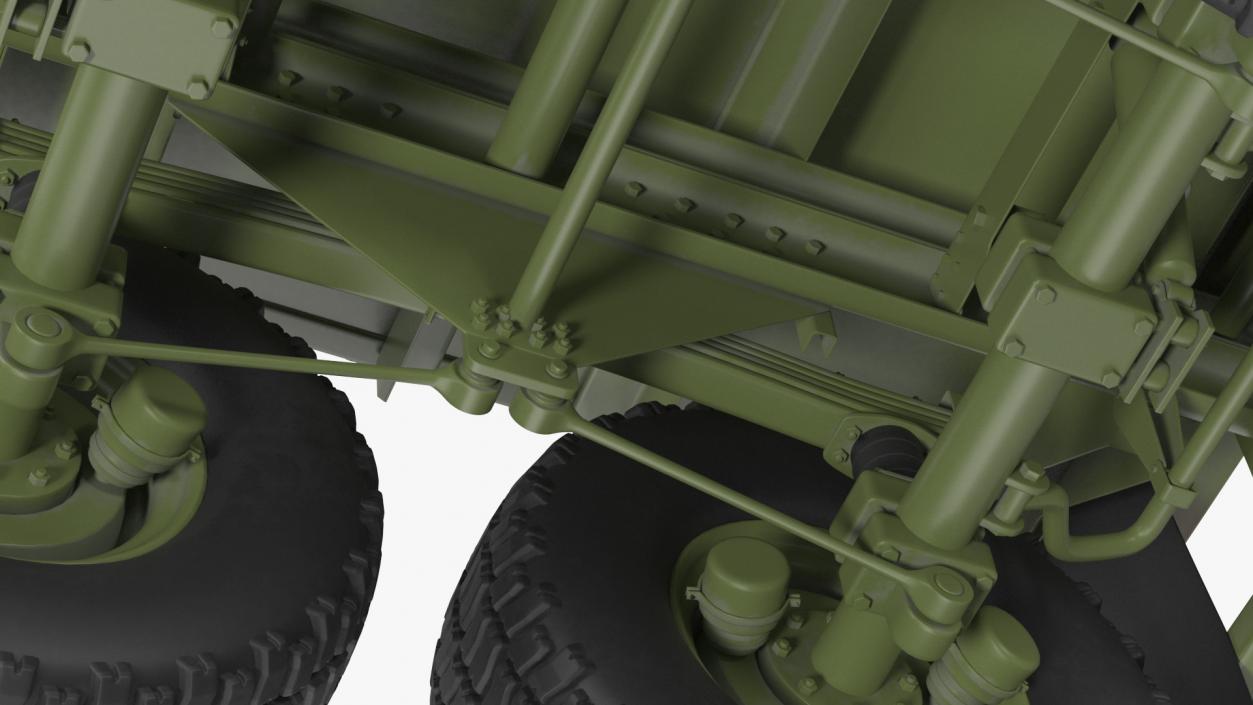 Military Drop Side Cargo Trailer M1095 Camouflage 3D model