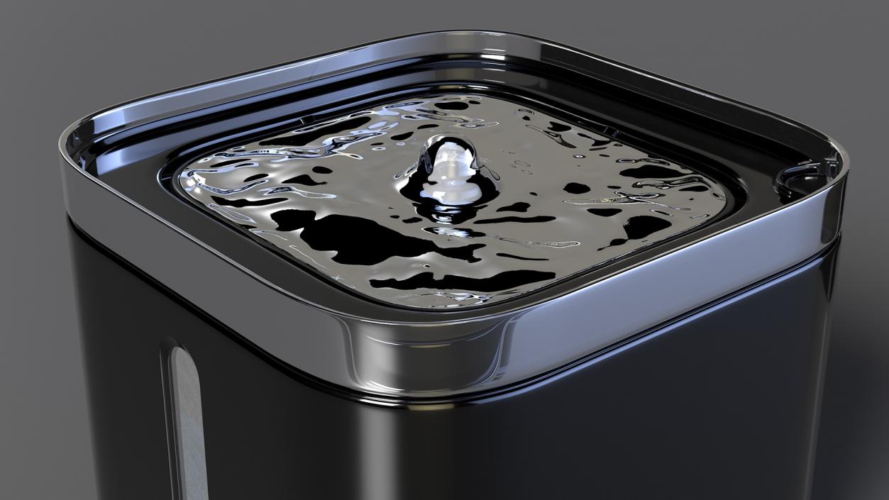 Pet Water Fountain Black 3D model