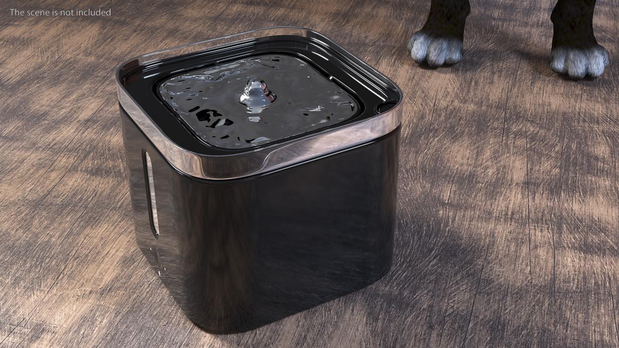 Pet Water Fountain Black 3D model