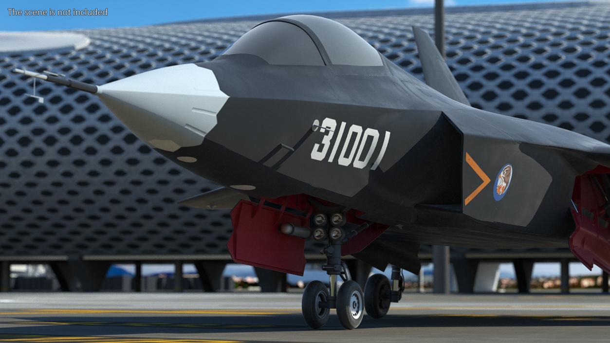 3D model Shenyang FC 31 Jet Fighter Exterior Only