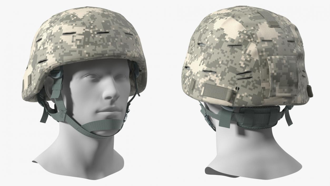 Assault Helmet Gray Camo 3D model