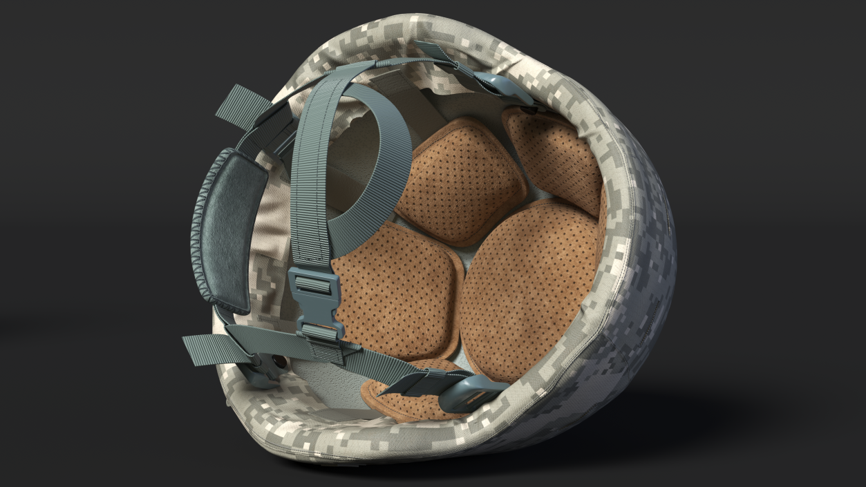 Assault Helmet Gray Camo 3D model