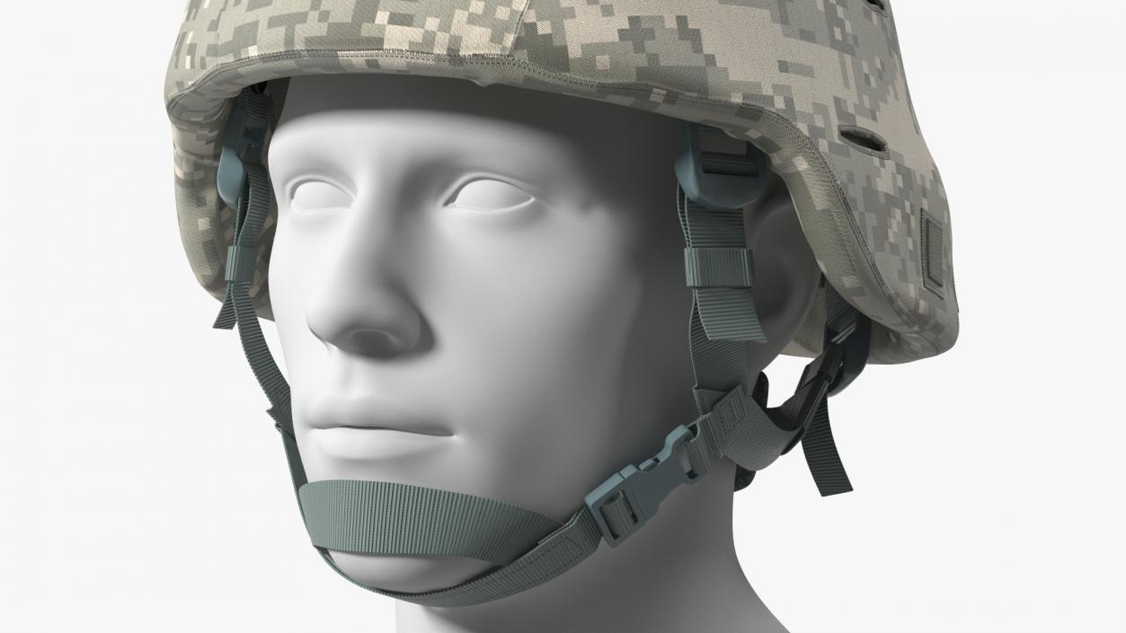 Assault Helmet Gray Camo 3D model