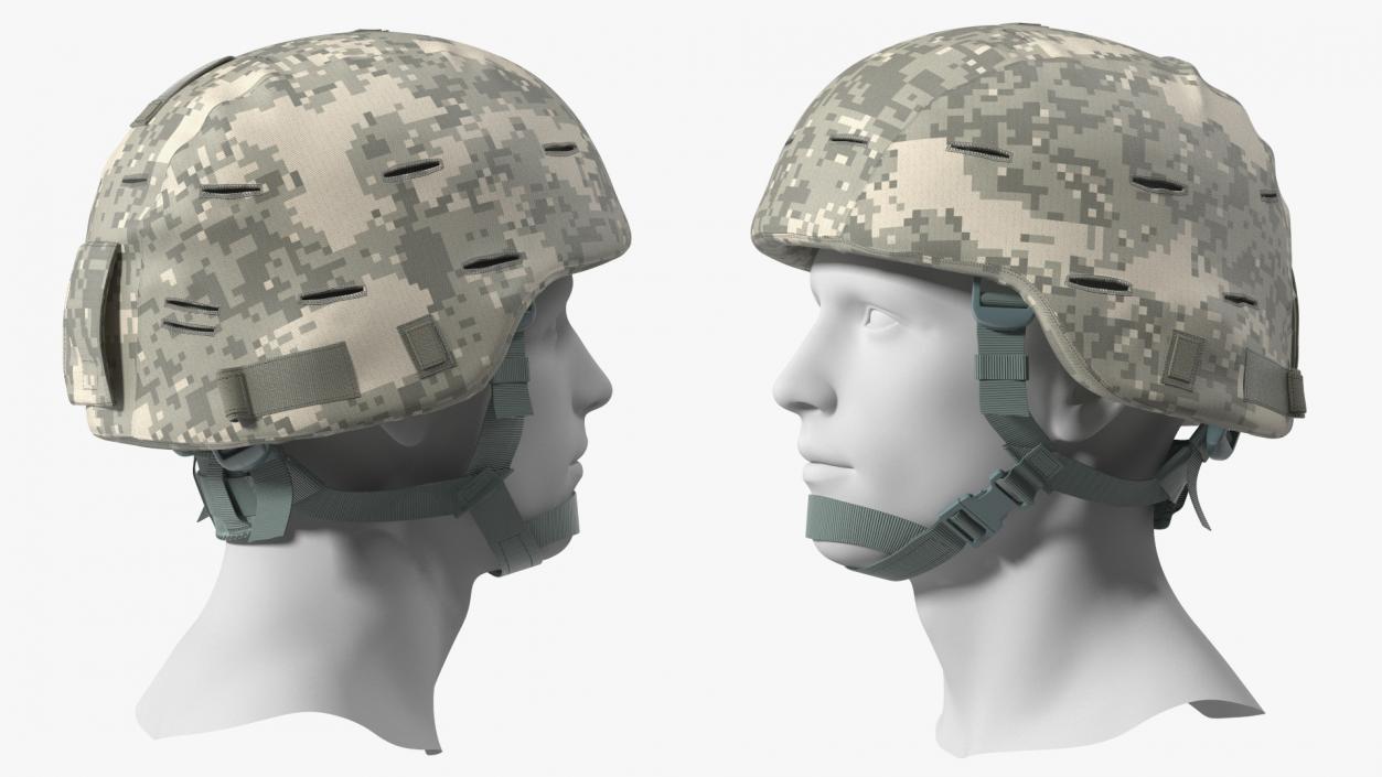 Assault Helmet Gray Camo 3D model