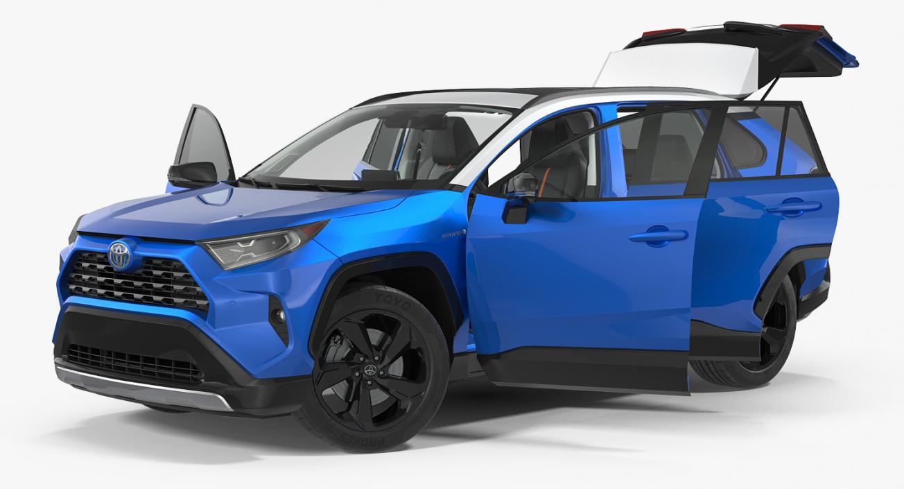 3D Toyota RAV4 2019 Rigged model