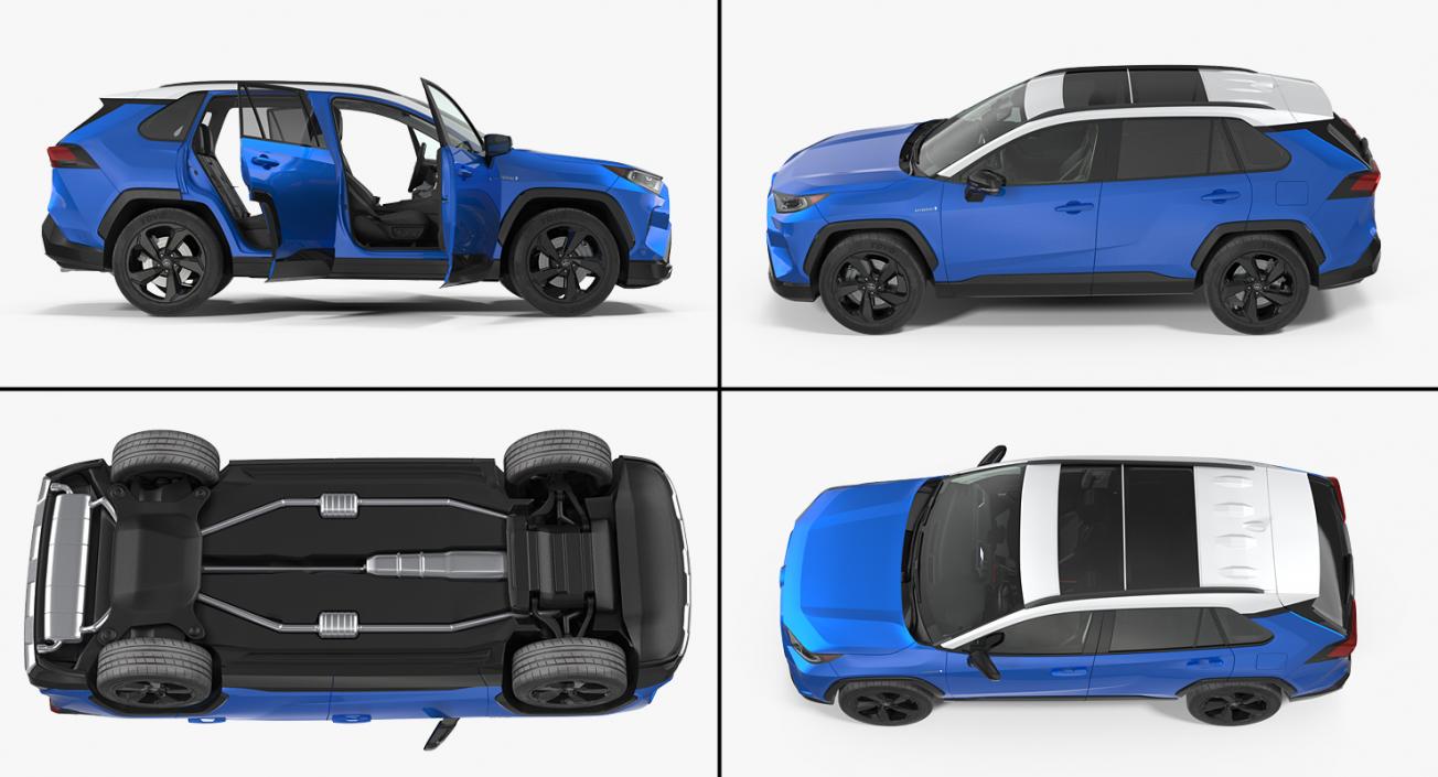 3D Toyota RAV4 2019 Rigged model