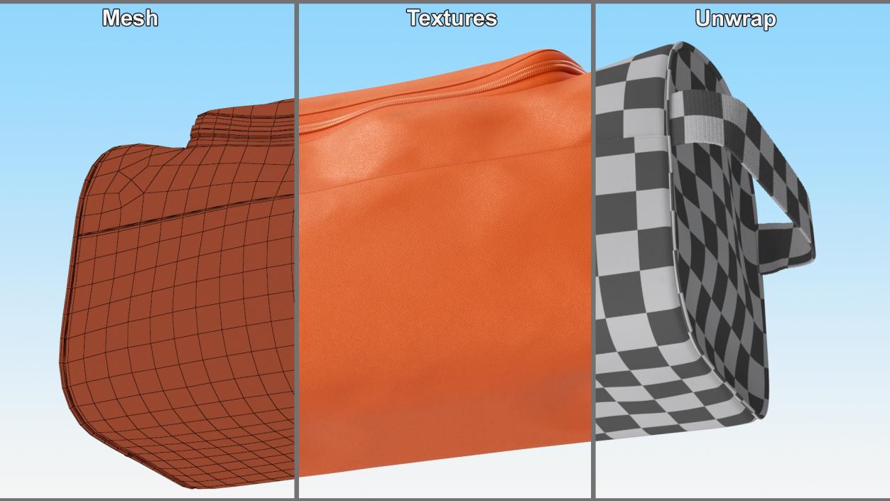 Athletic Shoe Bag Orange 3D model