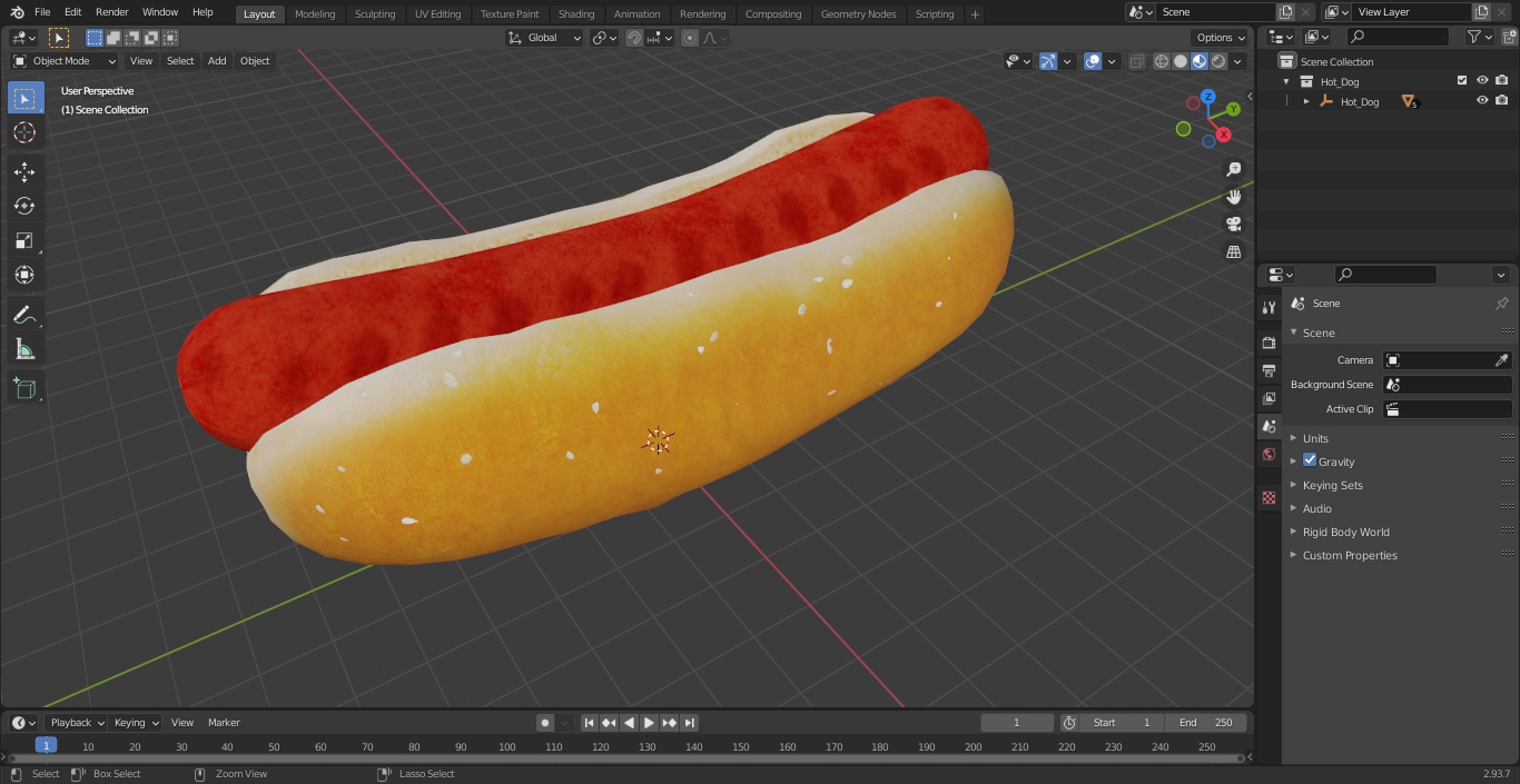 Hot Dog 3D model