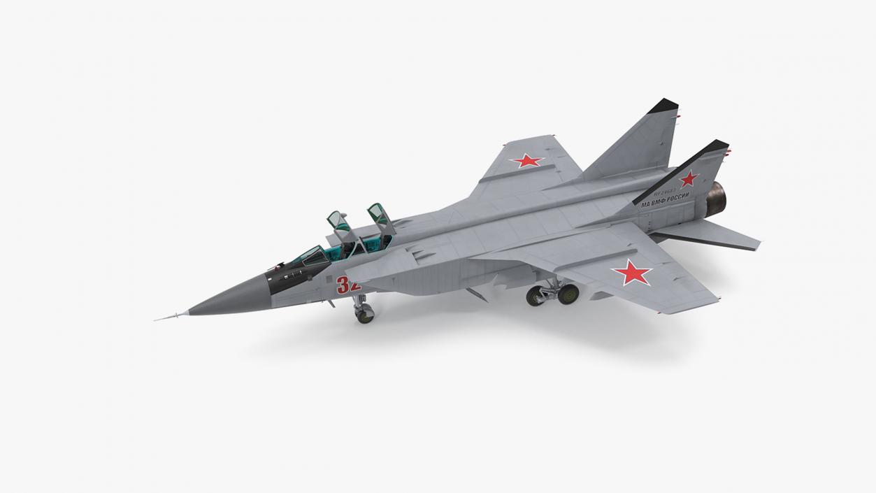 Mikoyan MiG-31 Supersonic Interceptor Aircraft Rigged for Cinema 4D 3D